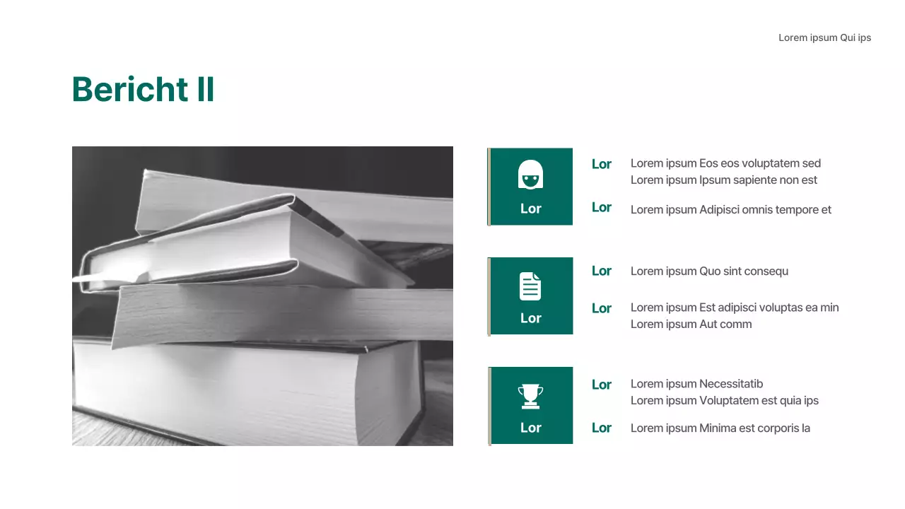 Ein moderner Analysebericht für die Zulassungsberatung in Grün und Beige