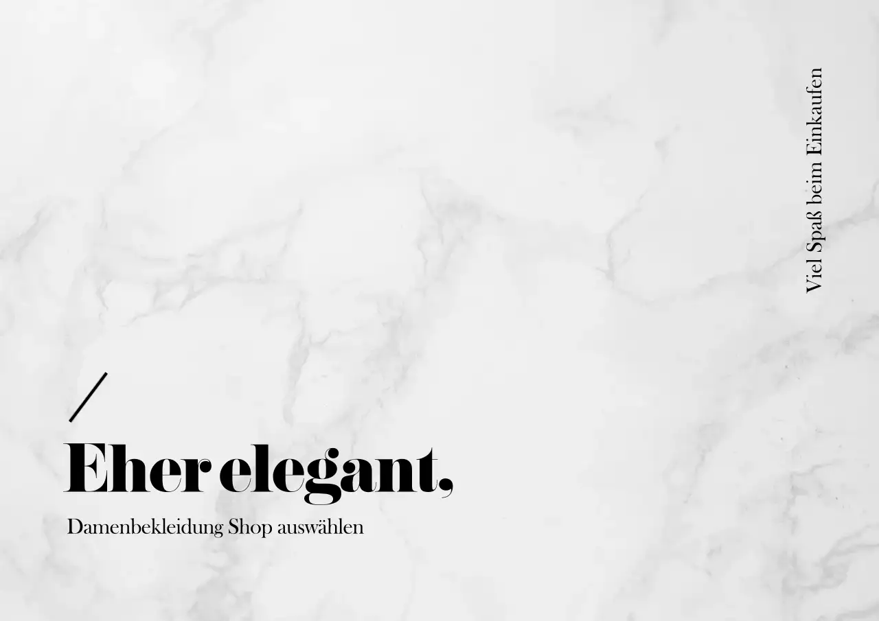 Postkarte mit Tauschkarte für ein Einkaufszentrum in Marmortönen