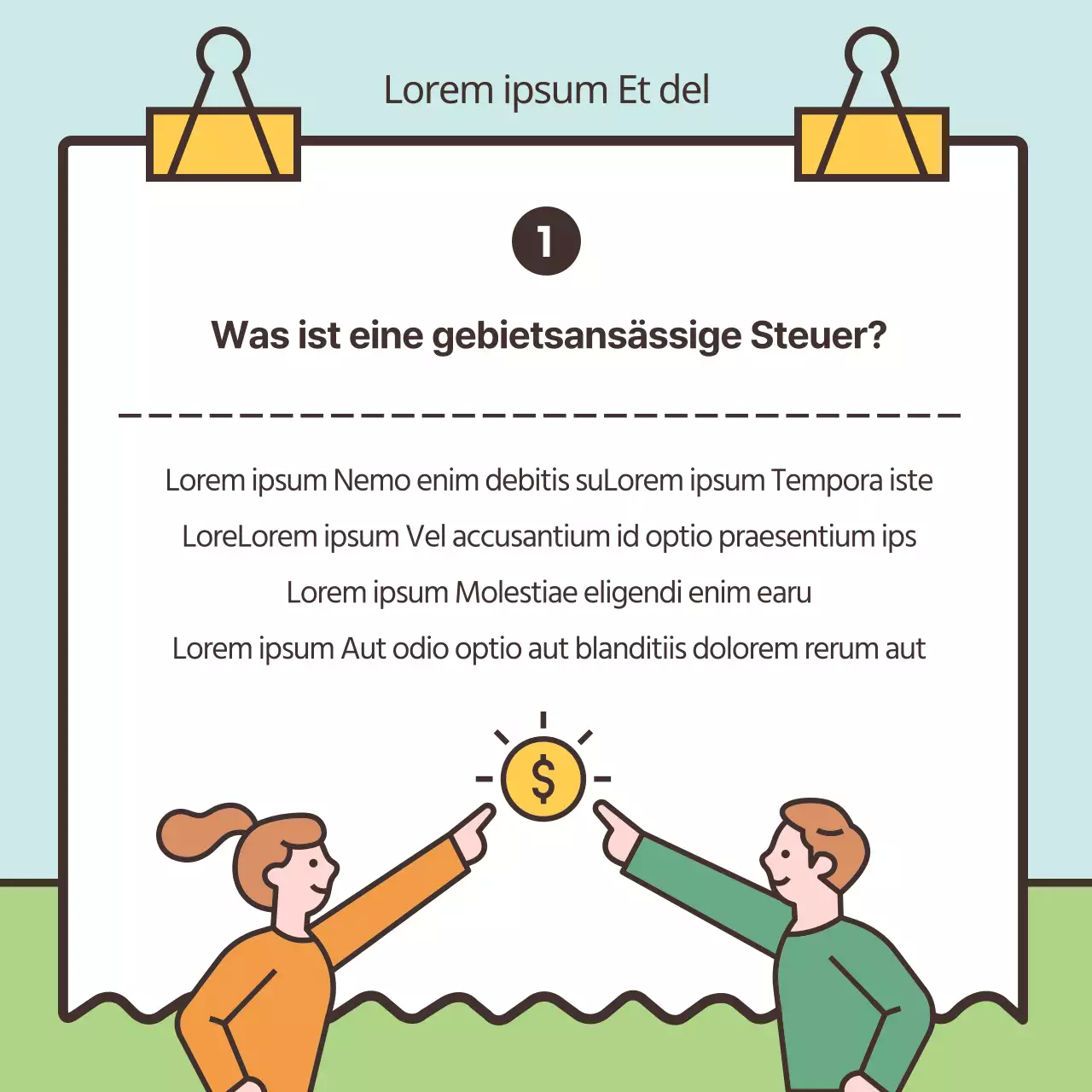 Niedliche Pastell-Illustrationen hervorheben Bezahlen Sie Ihre Steuererklärung für Gebietsansässige