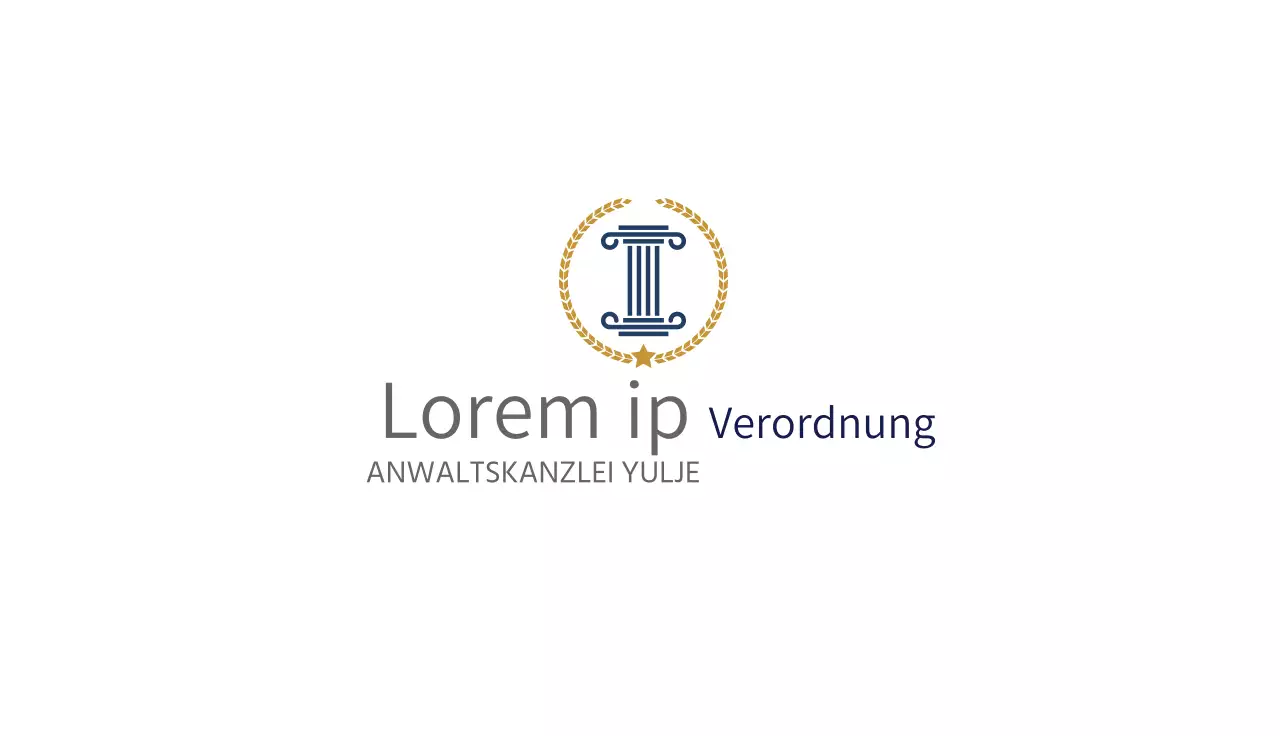Blaues Logo saubere Anwaltskanzlei