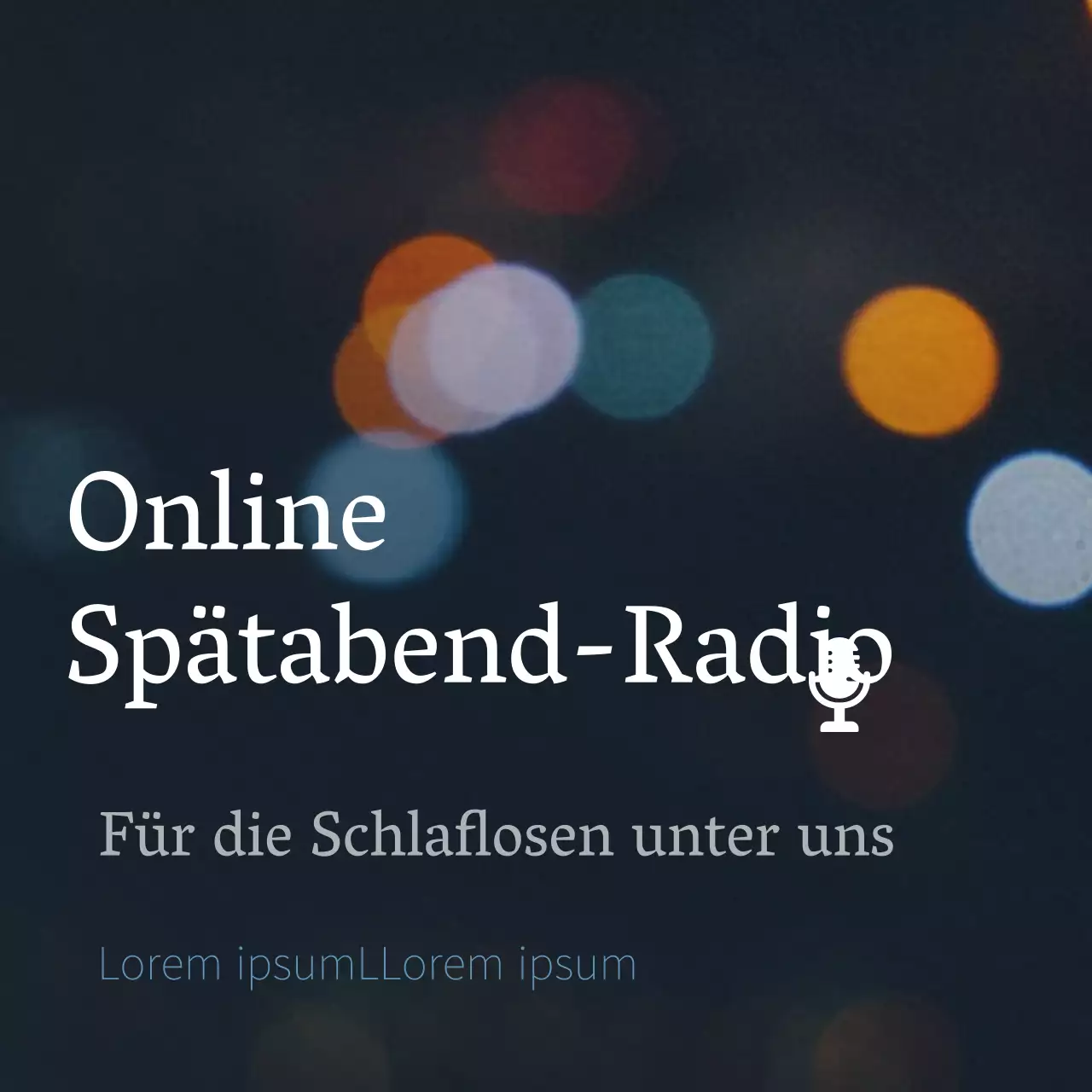 Dunkle, marineblaue Emotionen online im Nachtfunk