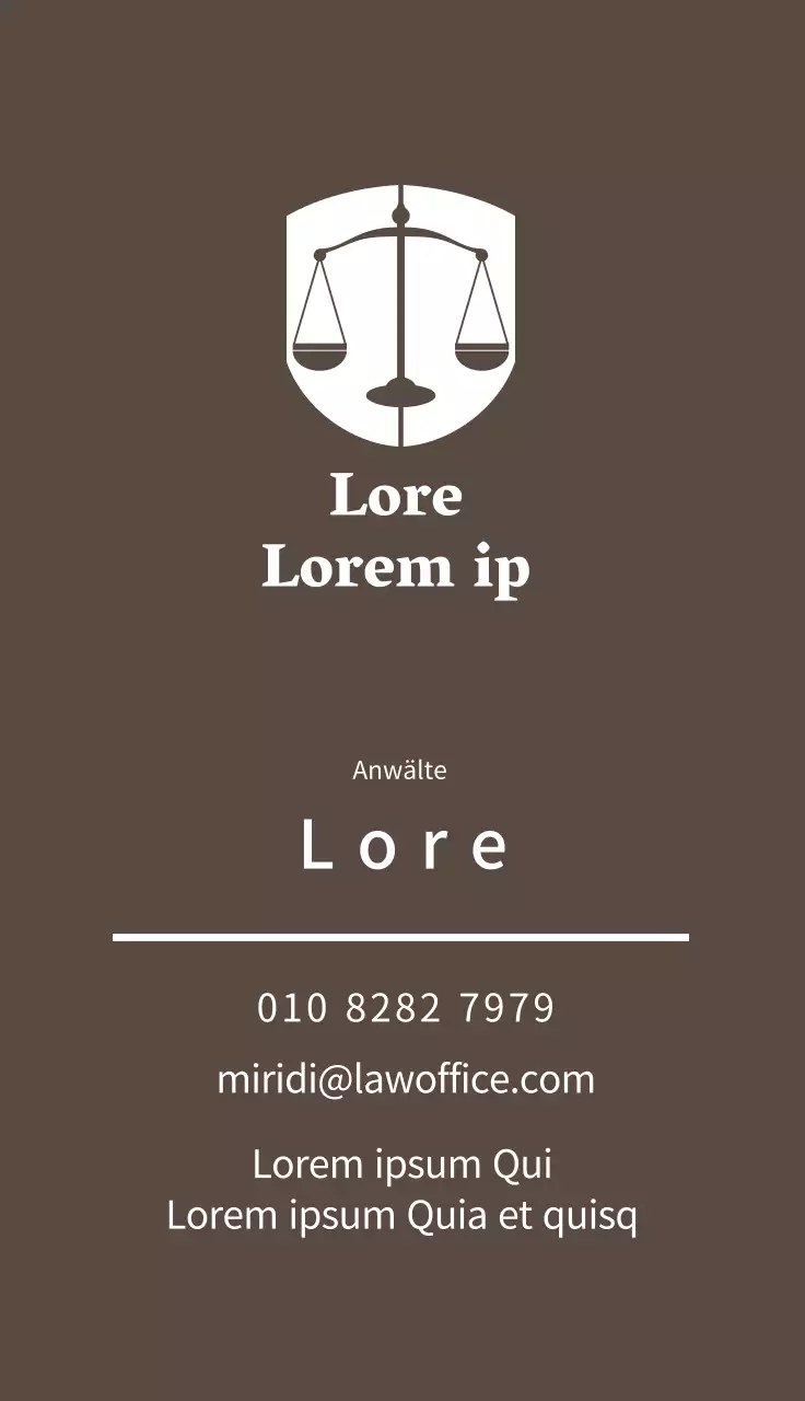 Brown Logo saubere Anwaltskanzlei