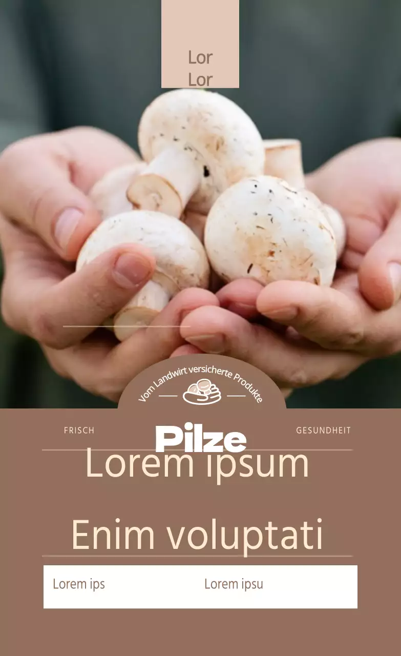 Vertikaler Aufkleber Pilz