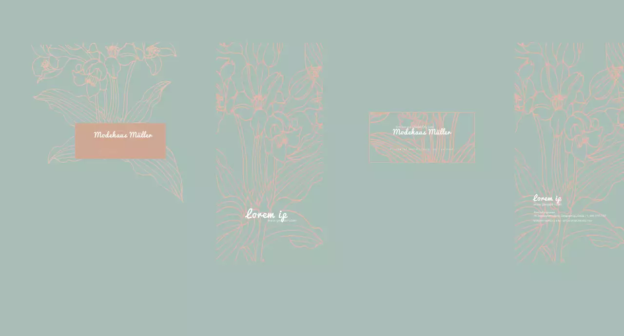 Blaue saubere Linie Illustration botanische Blume