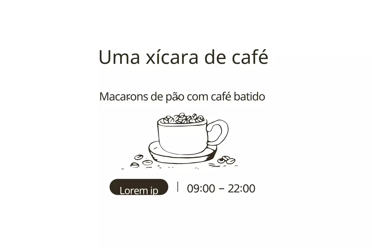 Uma chávena de café