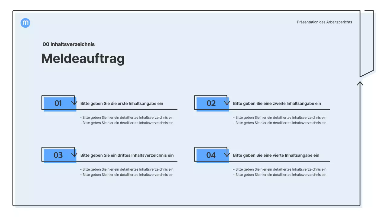 Punktformen mit hellblauen Pfeilen Business Presentation Kit