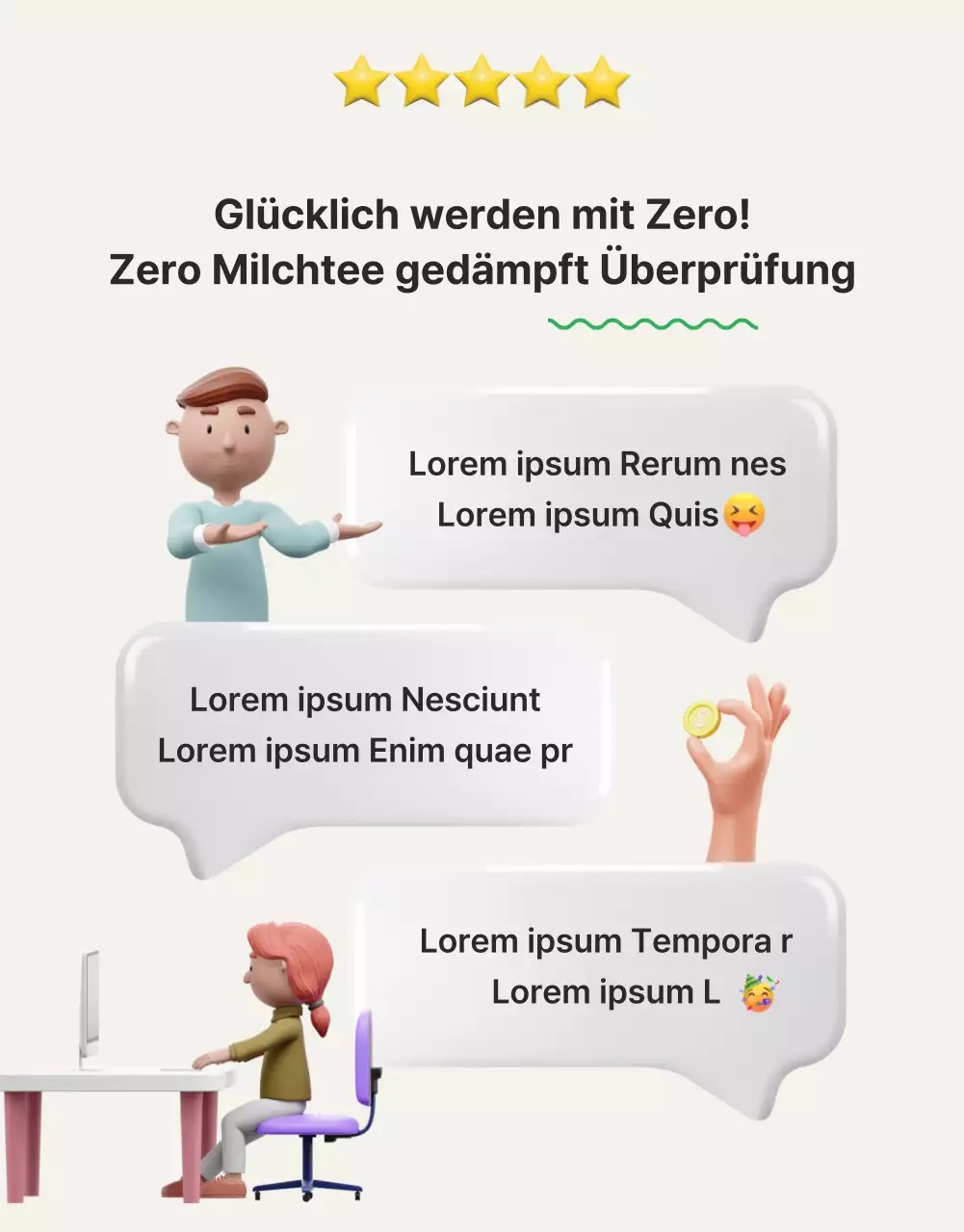 Förderung von grünem, einfachem Null-Milch-Tee