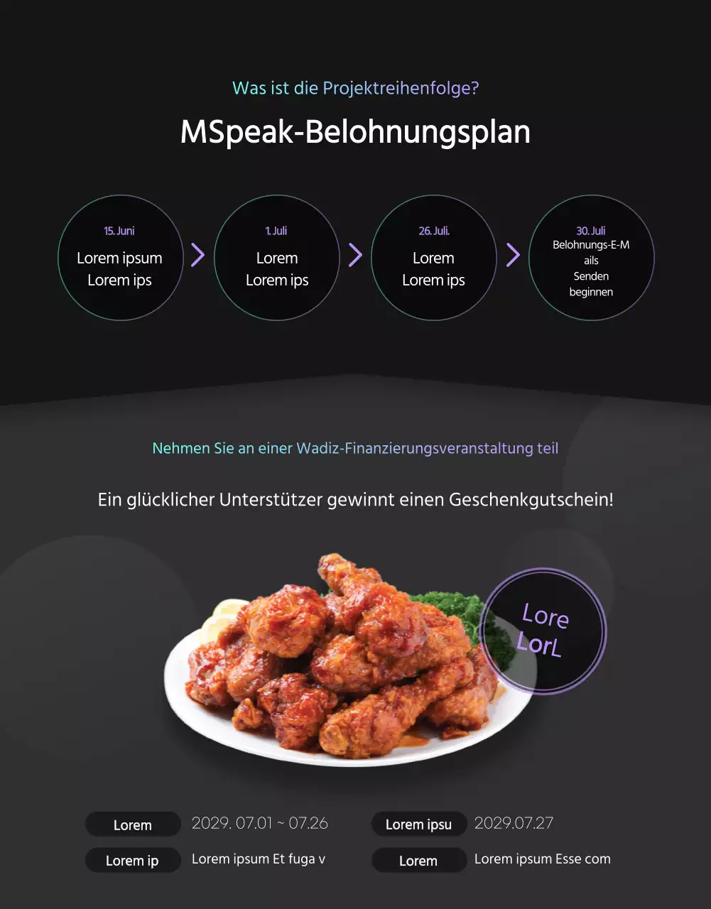 Online-Kurskonzept in Grau und Farbverläufen