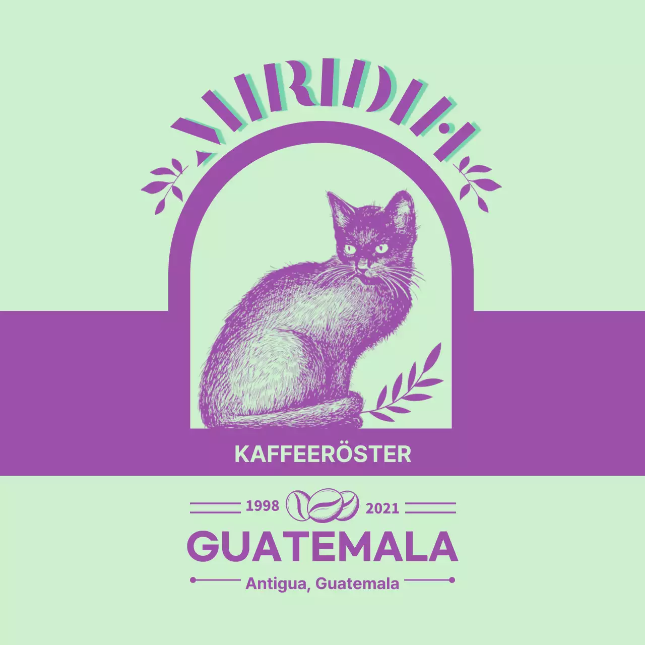 Ein Führer zu Kaffeemarken und -bohnen mit lindgrünem und lila typografischem Design3