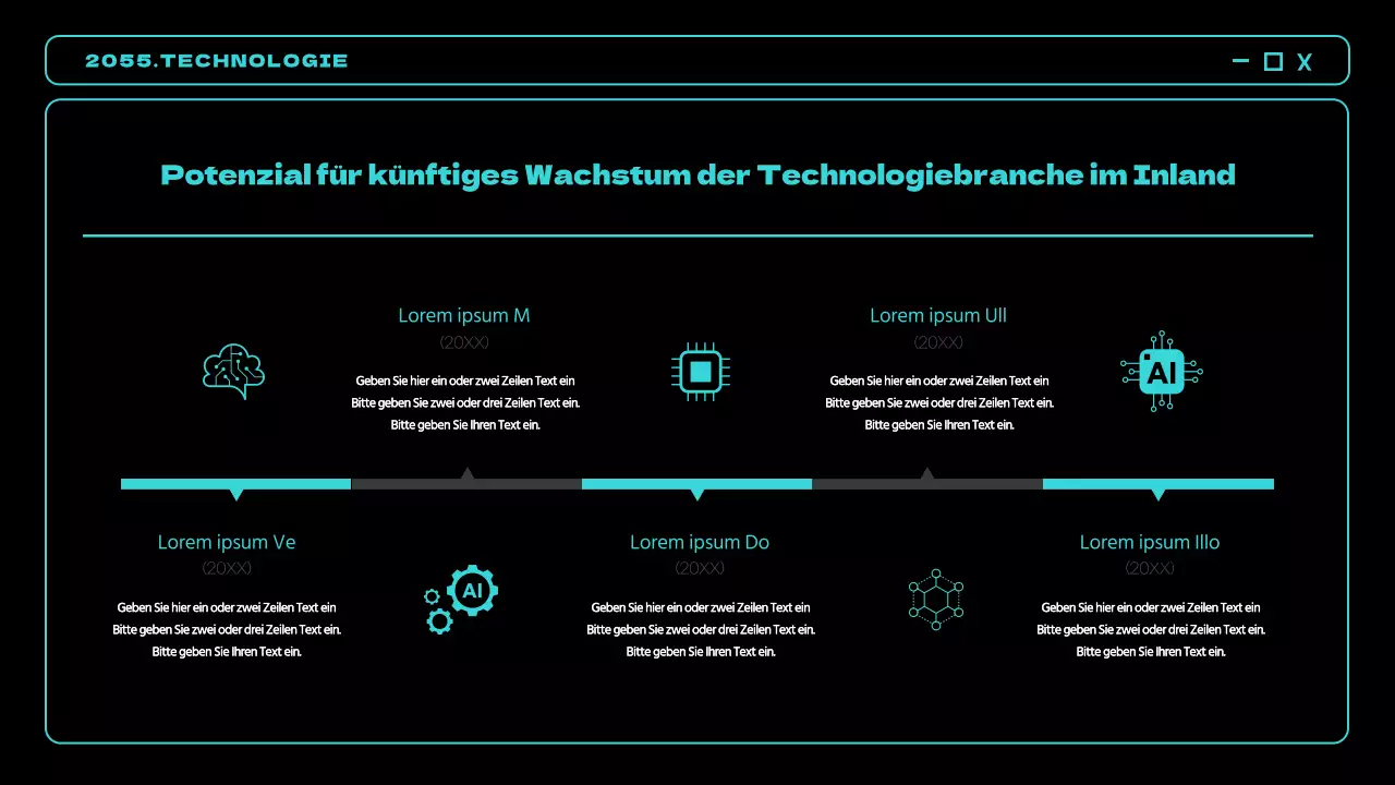 Schwarze und blaue Neon-Akzente geben einen Ausblick auf zukünftige Techniktrends