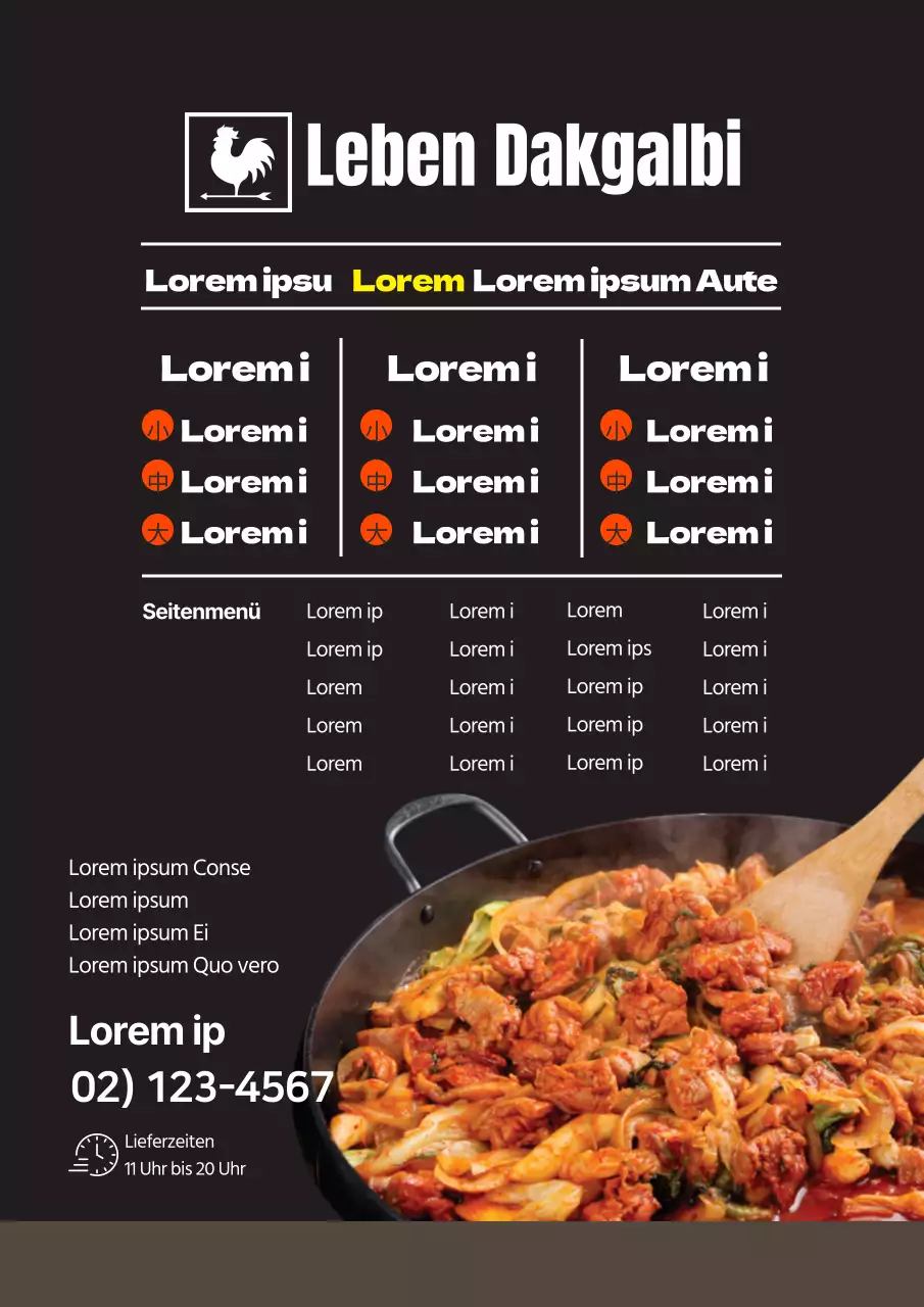 Schwarz-Weiß-Fotografie Hervorgehobenes sauberes Restaurant Ramen-Menü