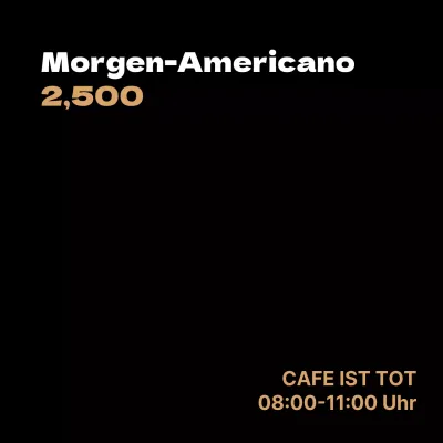 Morgen Americano_Quadratisches Banner