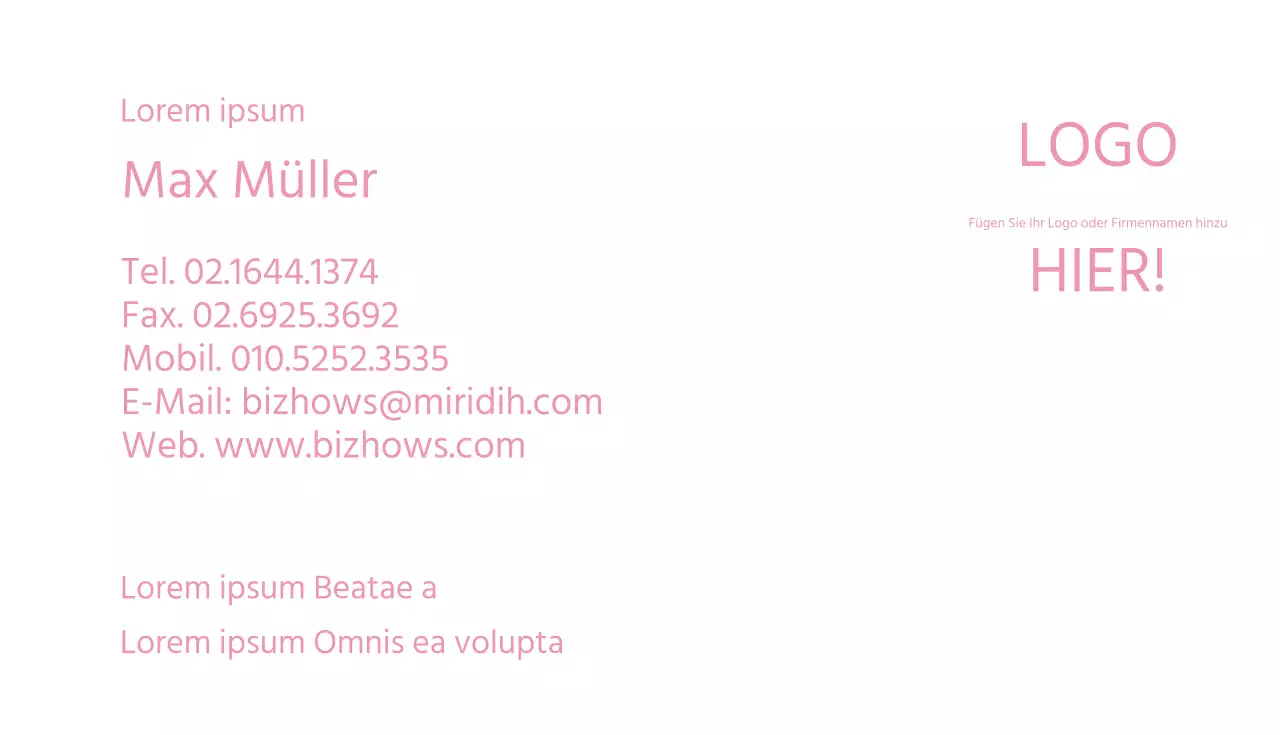 Standard-Visitenkarte