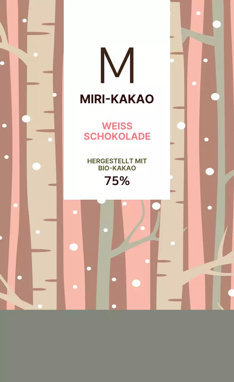 Tee-Etikett mit grünem Baummuster