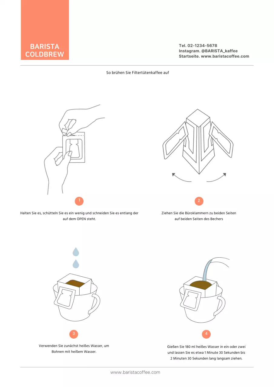 Braunton Cafe Produktführer Werbegestaltung