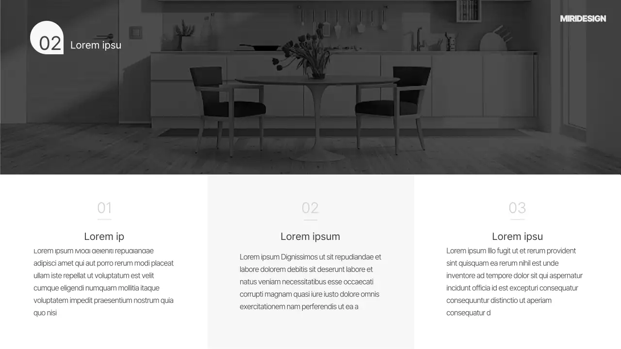 Weißer und grauer Raum Design Vorlage