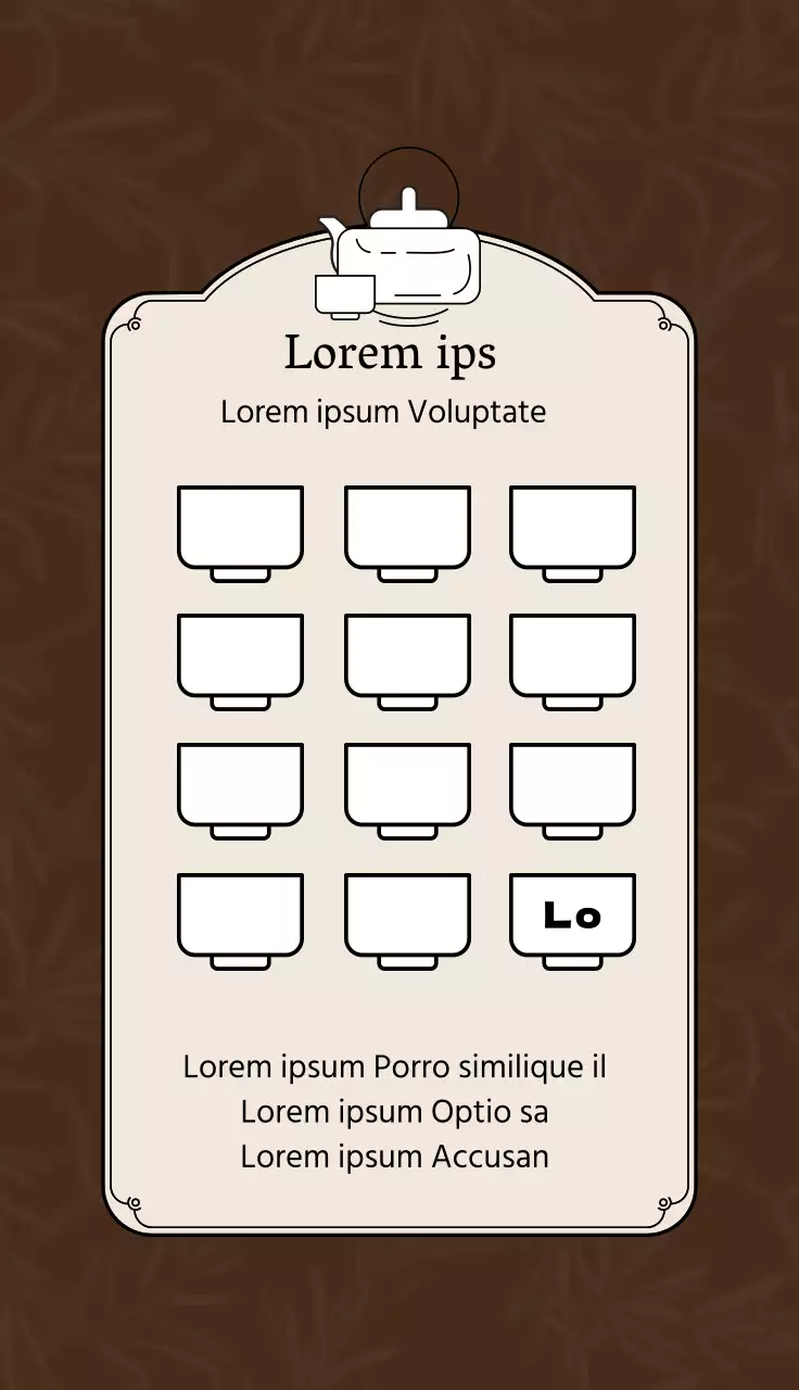 Braun aprikose illustration logo cafe tee coupon