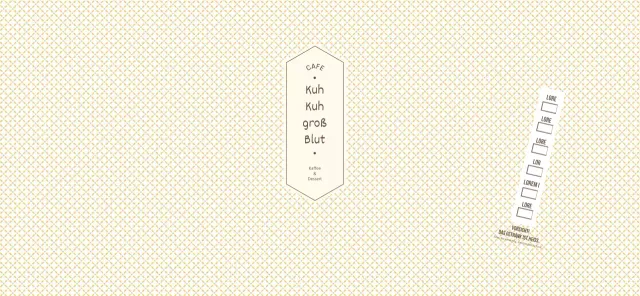 Einfaches Muster in Hellgelb und Braun für ein Konzeptcafé