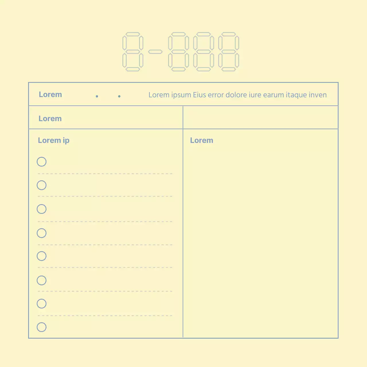 Gelbe blaue Linien Einfacher Planer