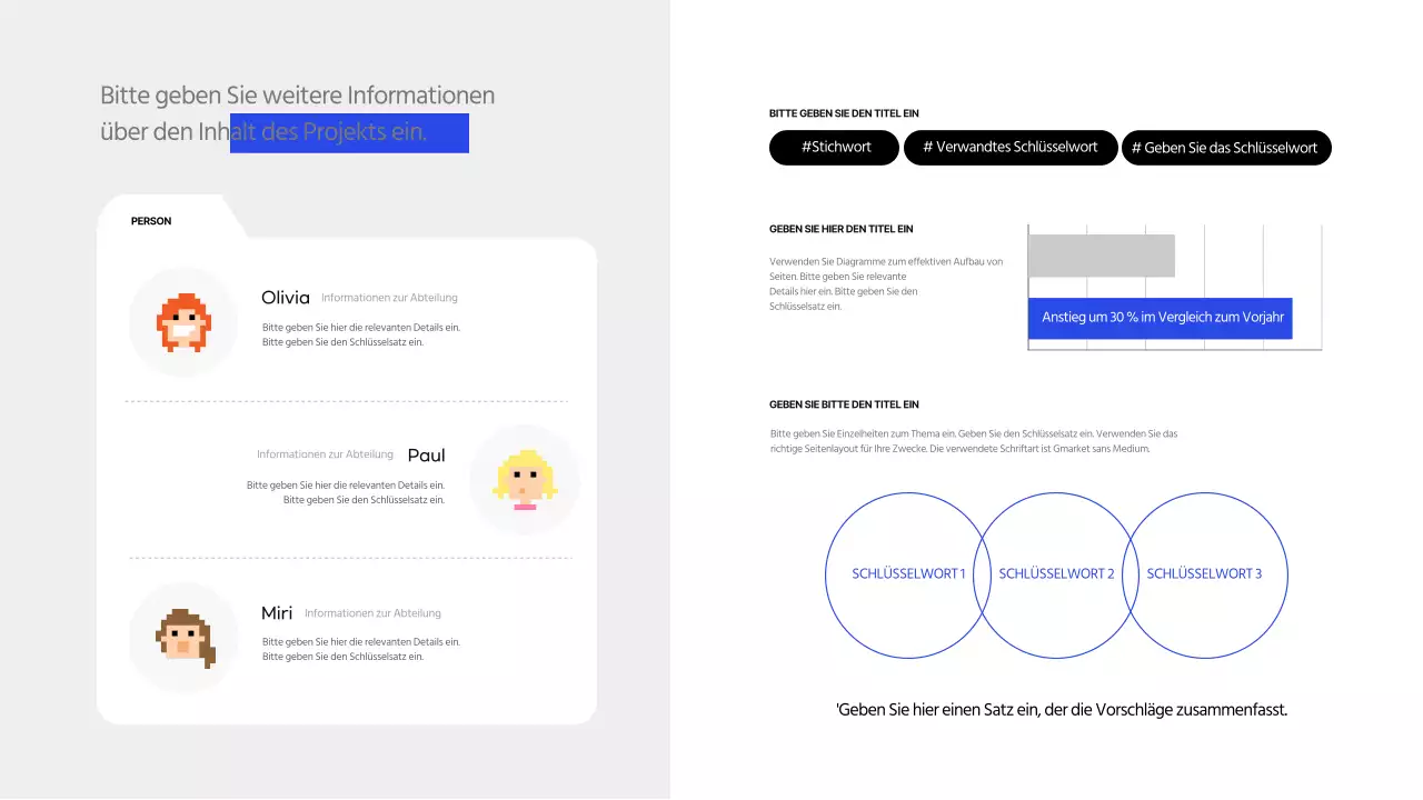 Blaues und einfaches Jobportfolio