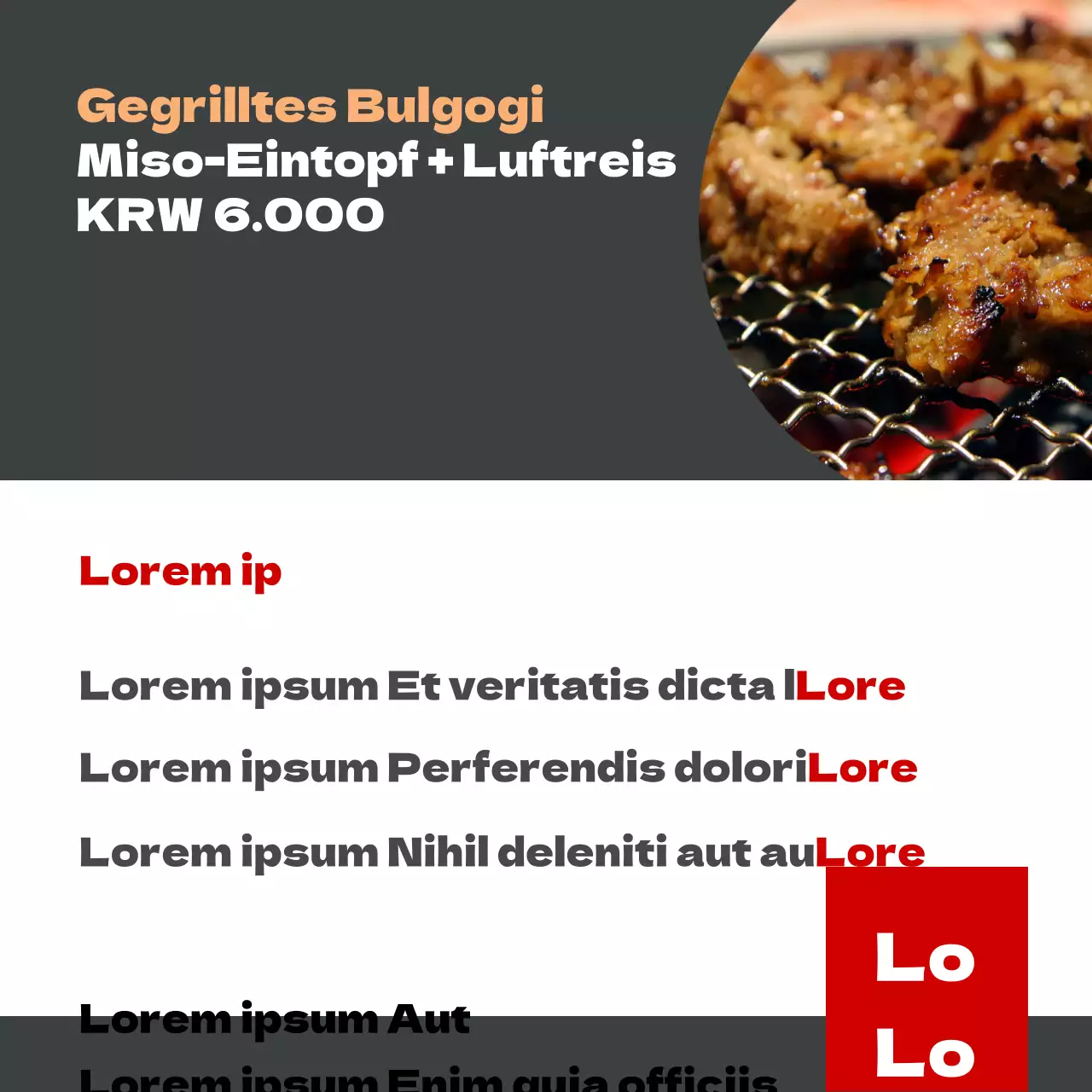 Gegrilltes Bulgogi