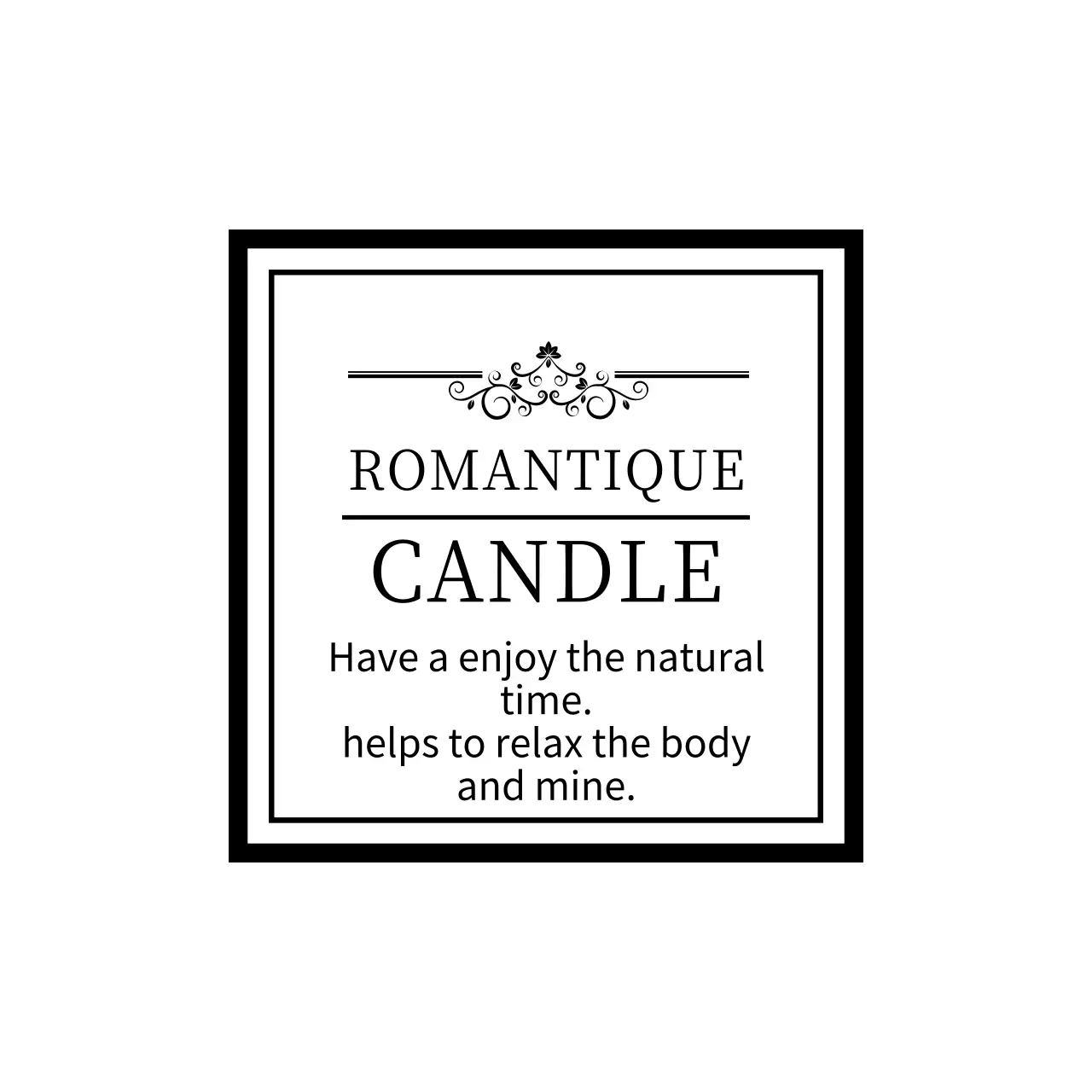 白黒 上品 キャンドル ラベル ファンシーバナー