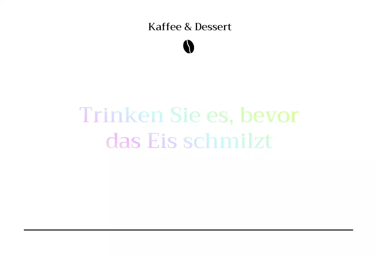 Einfaches modernes Café in Schwarz und Farbverläufen