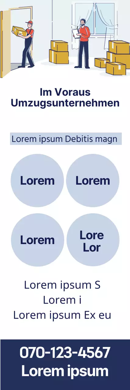 Blaue Illustration Neat Yongdal Moving Promotion