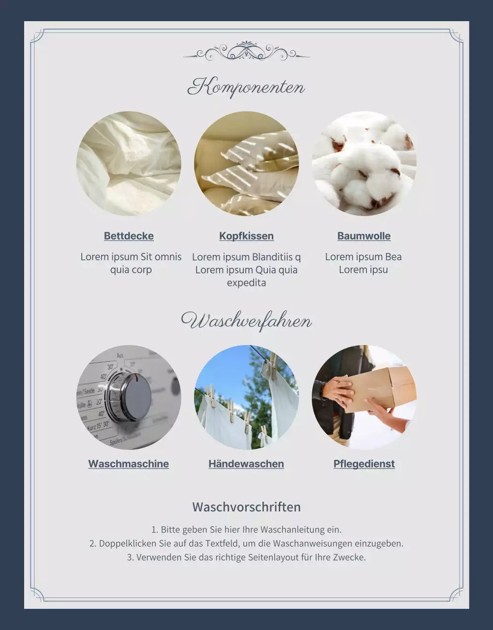 Lila und graue Bettwäsche Detailseite