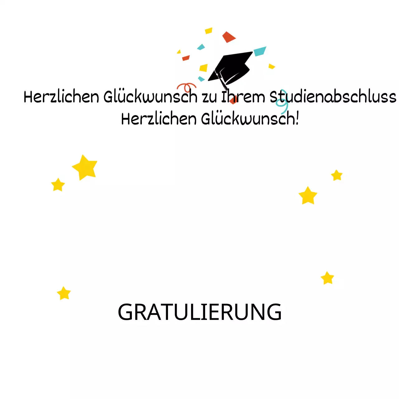 Herzlichen Glückwunsch zur Graduierung
