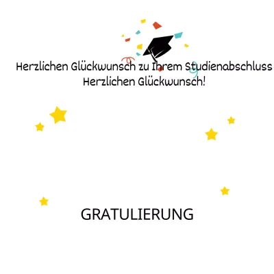Herzlichen Glückwunsch zur Graduierung