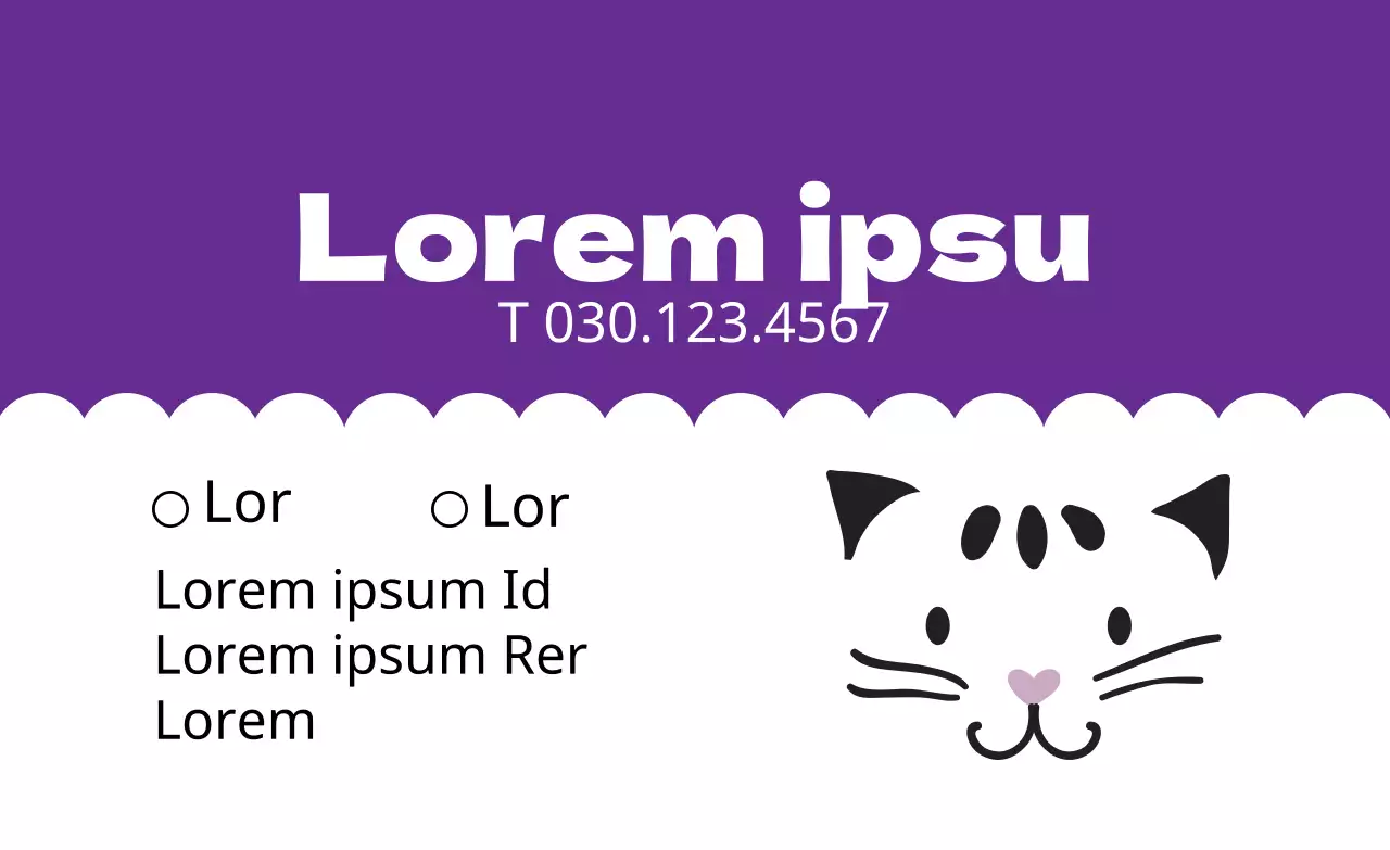 Lila gewellter Rahmen Tierarzt-Etikett