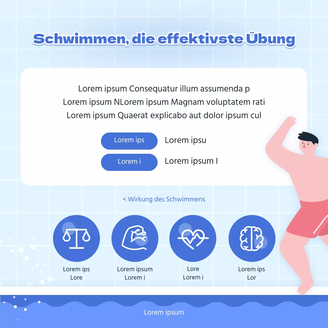 Blau-Rosa-Punkt-Illustration A bis Z der SchwimmkarteNews