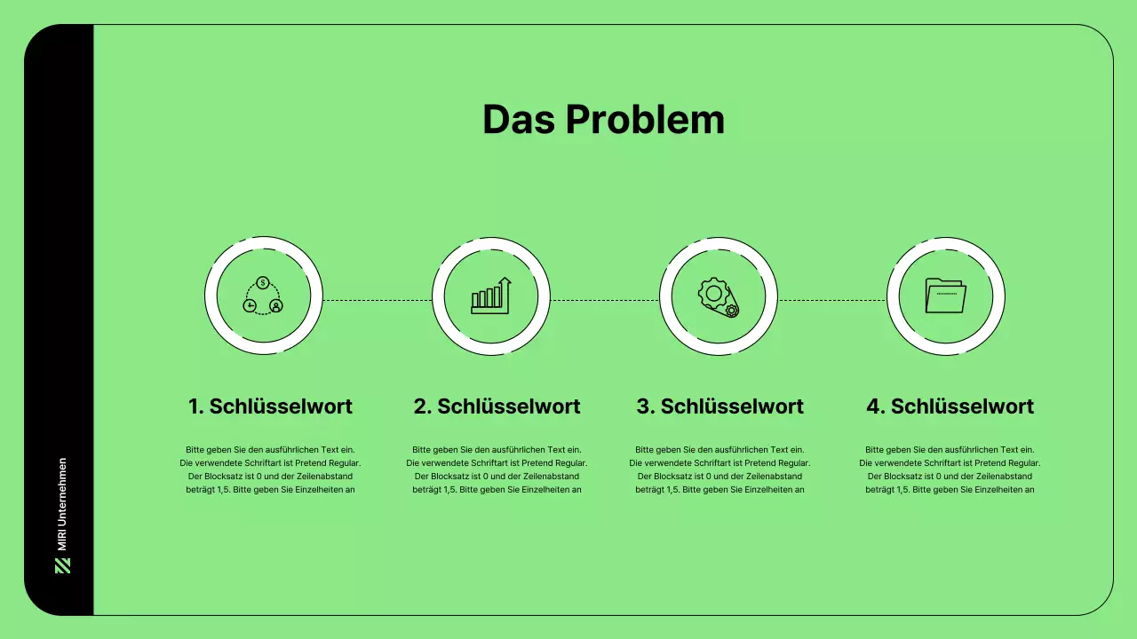 Business-Illustration mit einfachen Linien in Grün