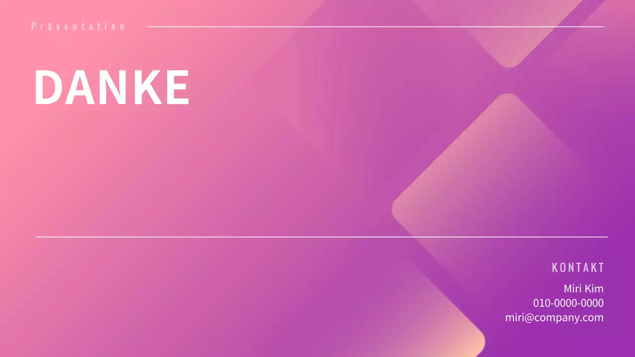 Präsentation verschiedener Layouts mit rosa Verlaufsgrafiken