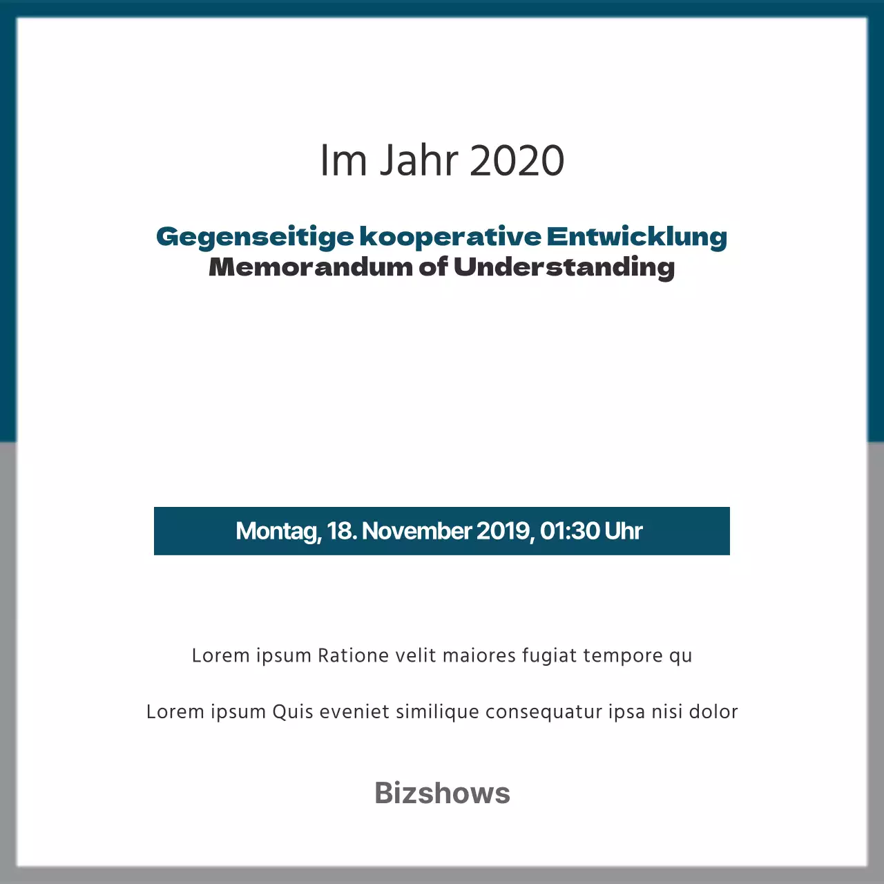 Geschäftsvereinbarung Zeremonie_Quadratisches Banner