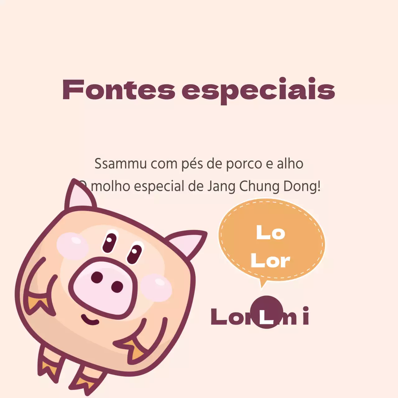 Fontes especiais