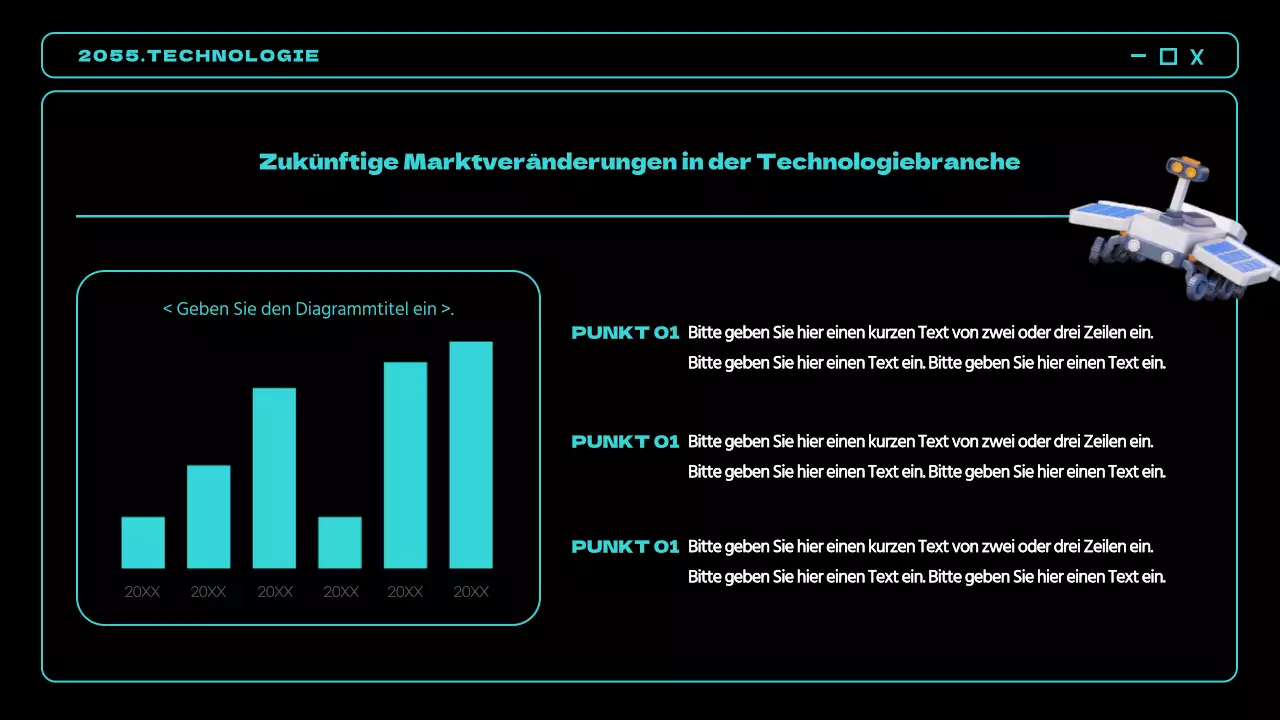 Schwarze und blaue Neon-Akzente geben einen Ausblick auf zukünftige Techniktrends