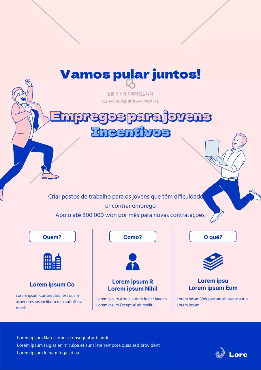 Guia de candidatura ao incentivo ao emprego dos jovens azul e cor-de-rosa
