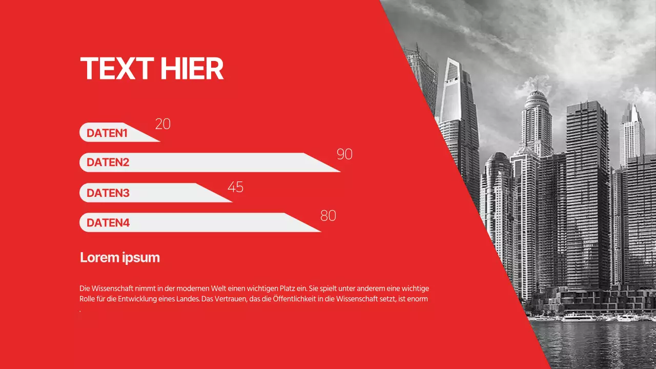 Ein einfaches Diagramm in Rot