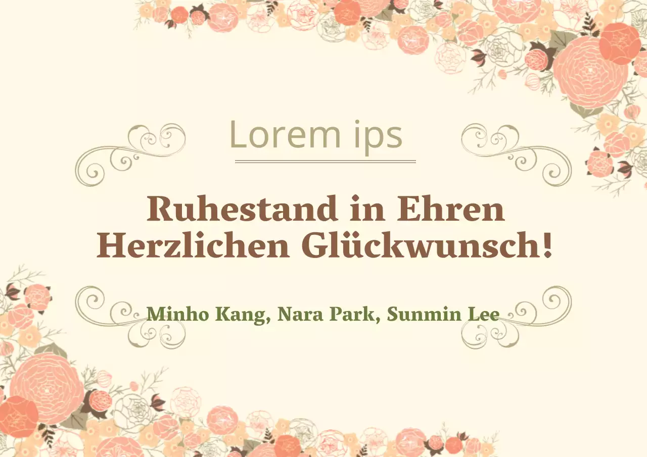 Zeremonie zur Pensionierung