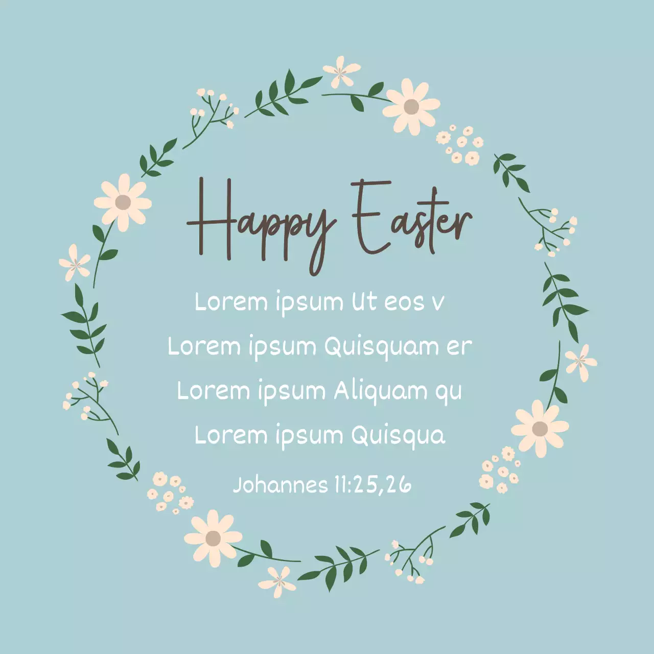 Vintage Kirche Ostern Etikett mit blauer Illustration Schriftzug