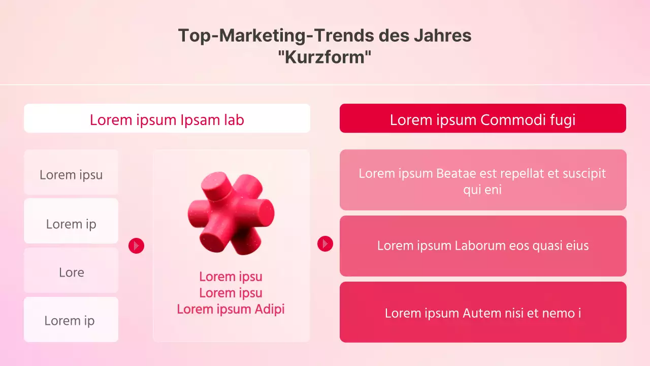 Eine geometrische Farbpalette für den diesjährigen Rosa-Trend