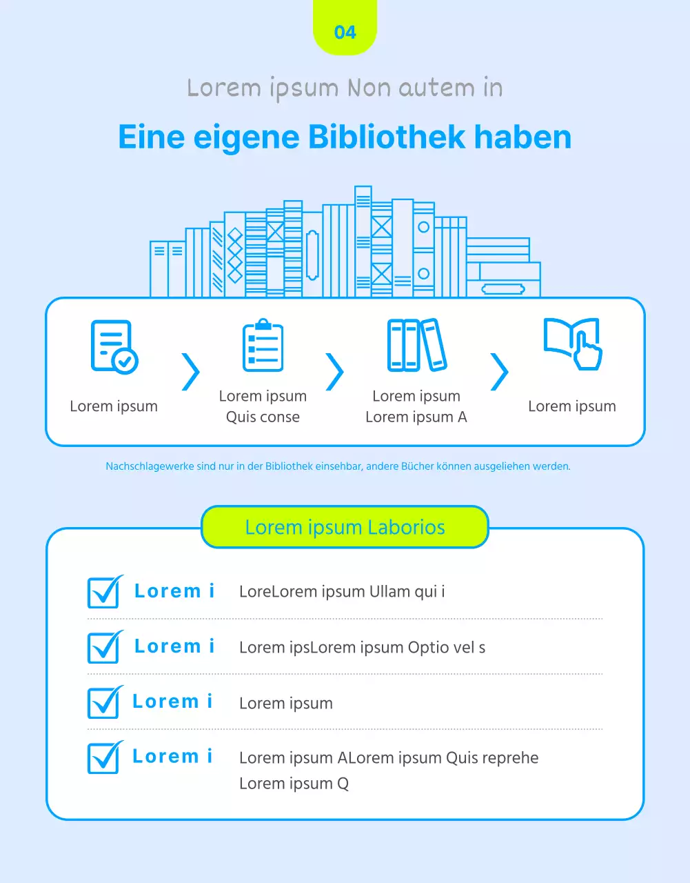 Interner Schulungsleitfaden mit fluoreszierenden blauen Akzenten