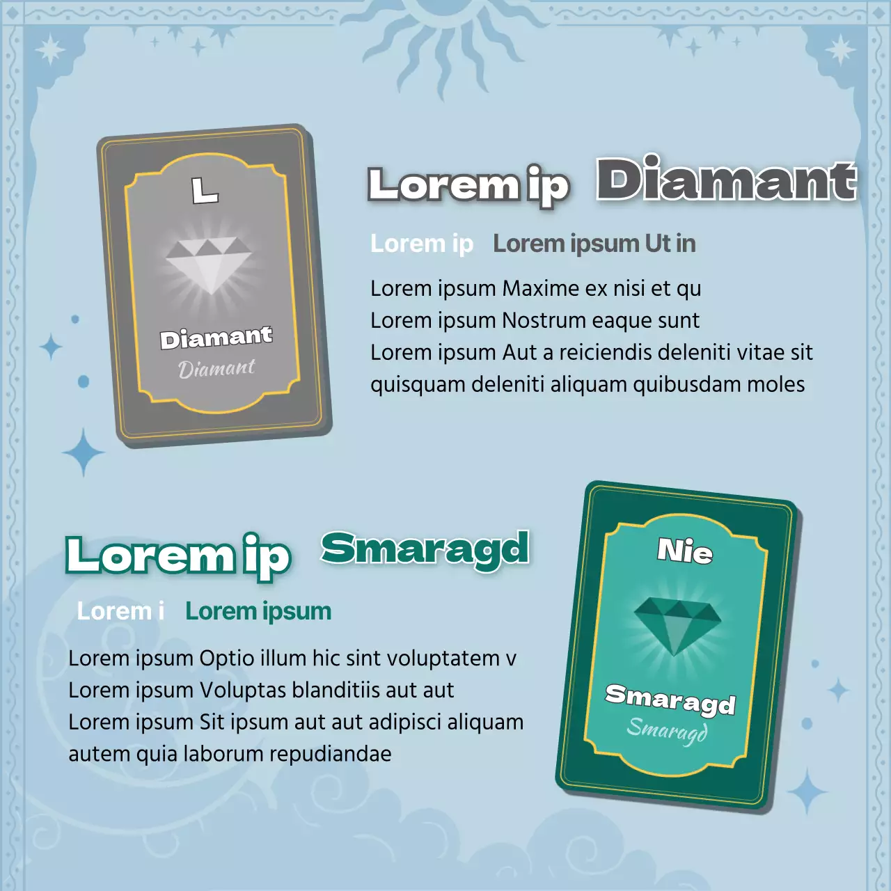 Lila Tarotkarte Konzept Geburtsstein KartenNews Design