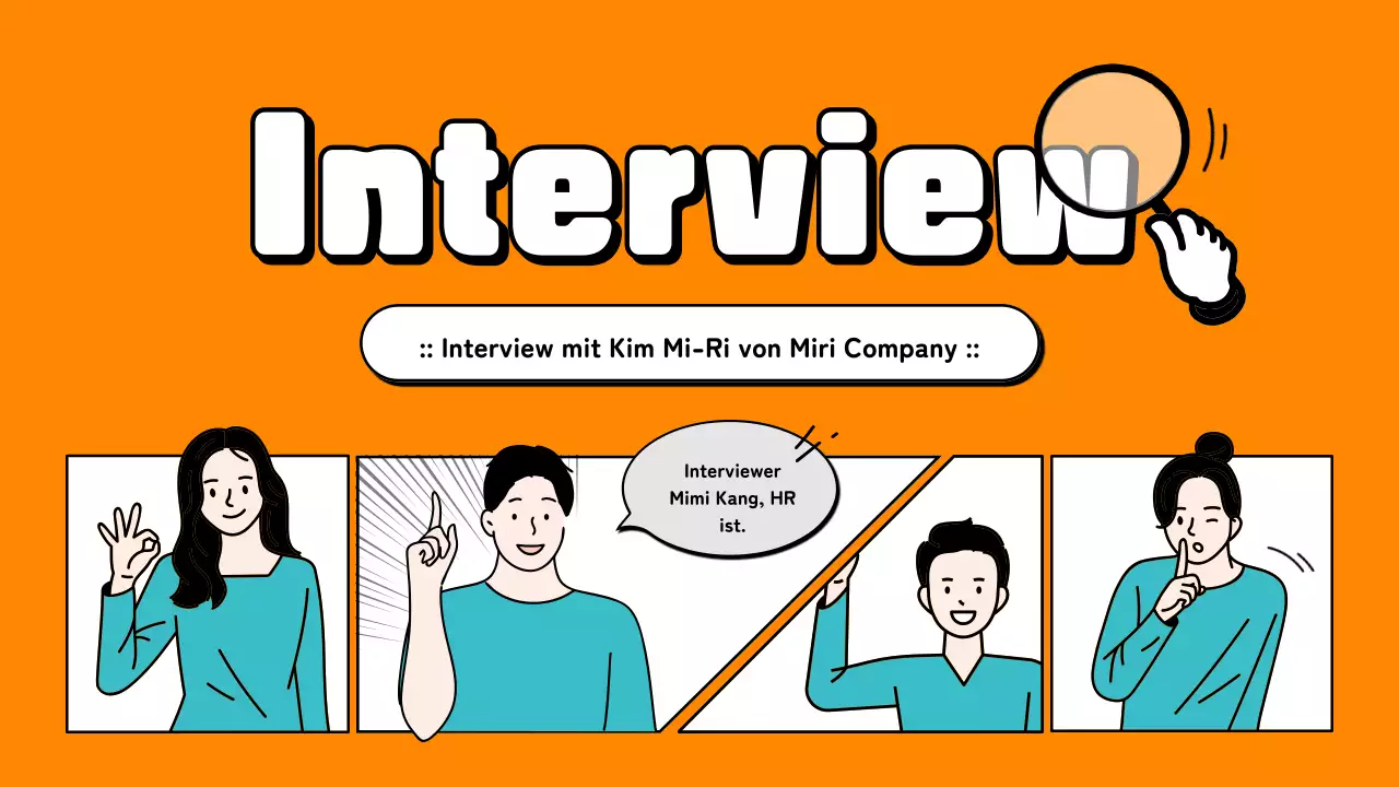 Einfache orangefarbene Q&A-Präsentation