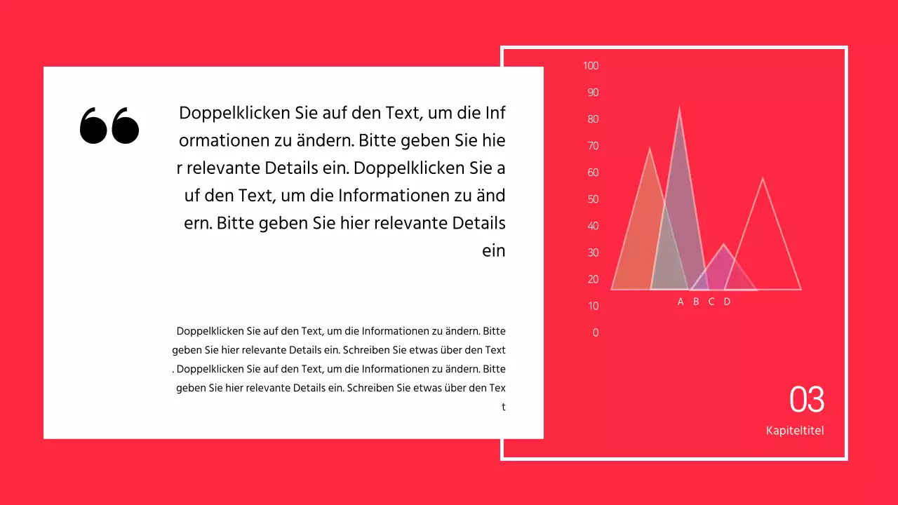 Diskussionsdarstellung der Texthervorhebung und des Fotolayouts in Rot