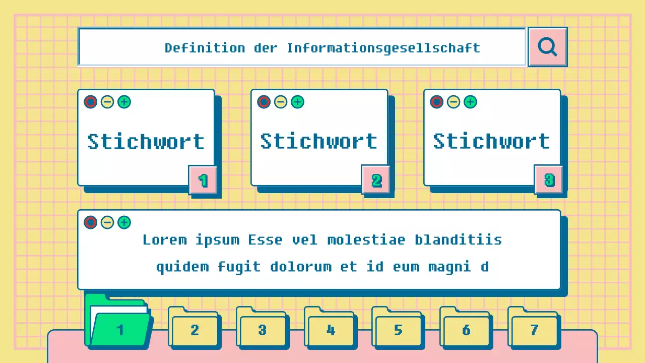 Präsentation der Leistungsbewertung des Konzepts des gelben und rosa Internetbrowsers