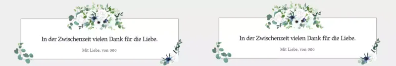 Grauer Blumenrahmen Dankeschön Geschenk