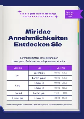 Einfache violette und marineblaue Ankündigungen auf dem Campus